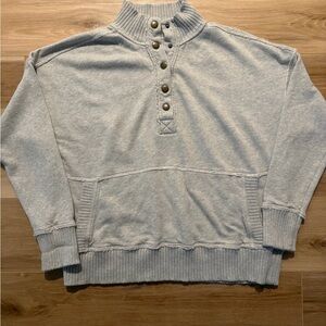Aerie pullover, gray, size M. EUC, distressed look